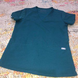 FIGS Caribbean blue Casma™ Three-Pocket Scrub Top